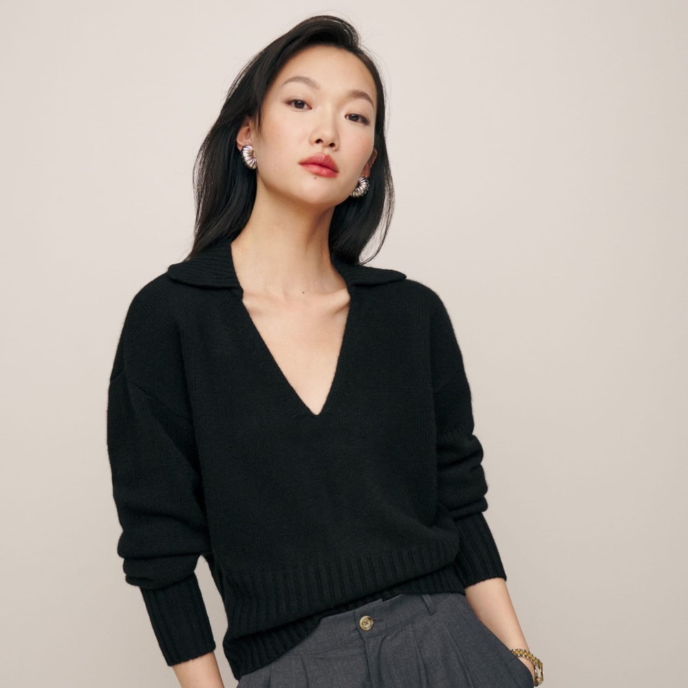 Beckie Cashmere Collared Sweater